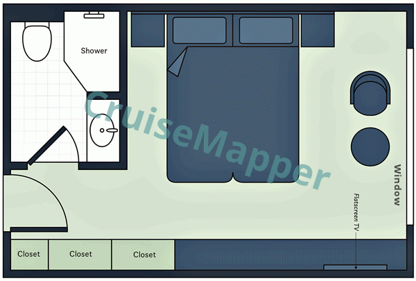 SS Bon Voyage Deluxe Window Cabin  floor plan