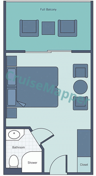 MS Knyazhna Viktoria Balcony Cabin  floor plan