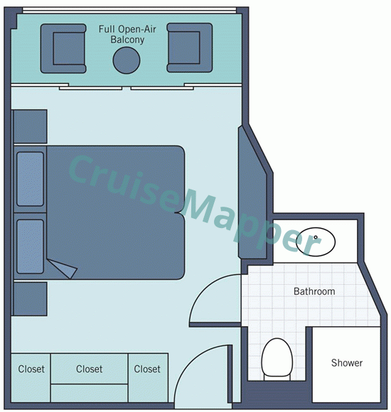 SS Antoinette Balcony Cabin  floor plan