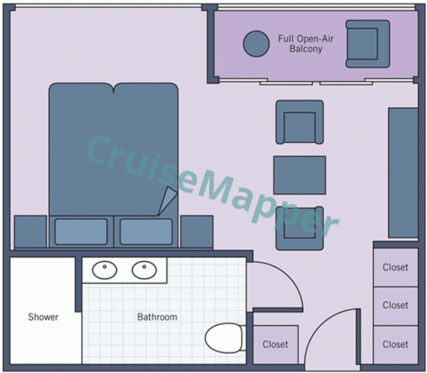 SS Catherine Balcony Suite  floor plan