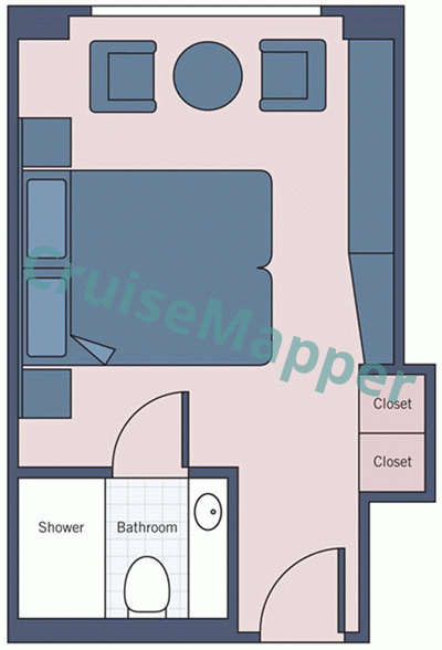 SS Maria Theresa Window Cabin  floor plan