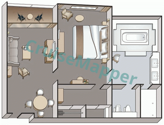 MS Steigenberger Omar El Khayam Royal Suite  floor plan