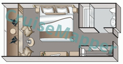 MS Steigenberger Omar El Khayam Balcony Cabin  floor plan