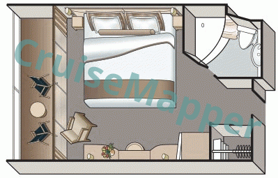 Viking Akun Balcony Cabin  floor plan