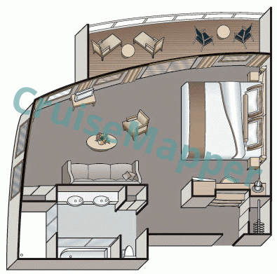 Viking Akun Deluxe Balcony Suite  floor plan