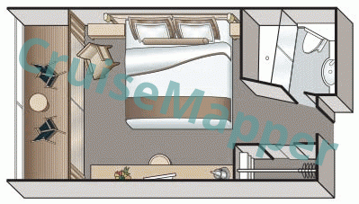 Viking Astrild Balcony Cabin  floor plan