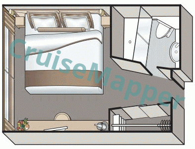 Viking Beyla French Balcony Cabin  floor plan