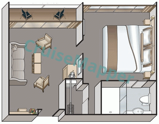 Viking Delling Balcony Suite  floor plan