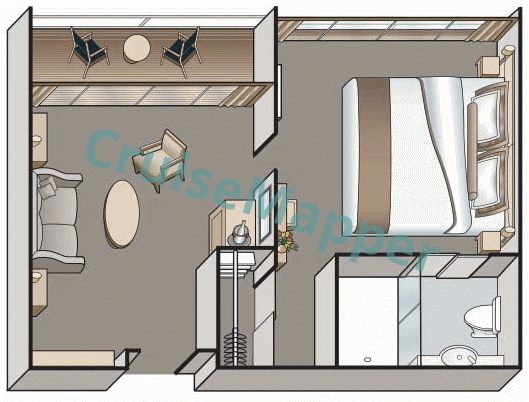 Viking Hemming Balcony Suite  floor plan