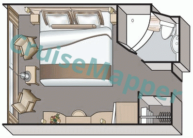 Viking Legend French Balcony Cabin  floor plan