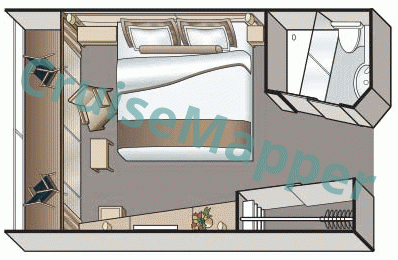 Viking Lif Balcony Cabin  floor plan