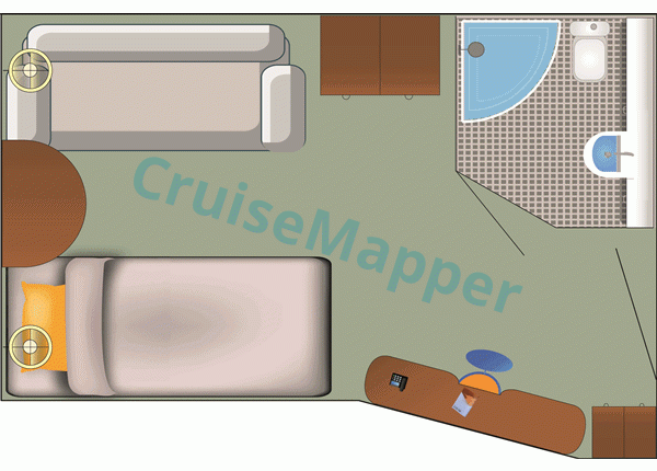 MS Verdi Porthole Single Cabin  floor plan