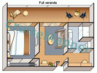 Viking Mississippi 2-Room Terrace Suite  floor plan