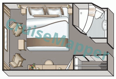 Viking Rurik Window Cabin  floor plan