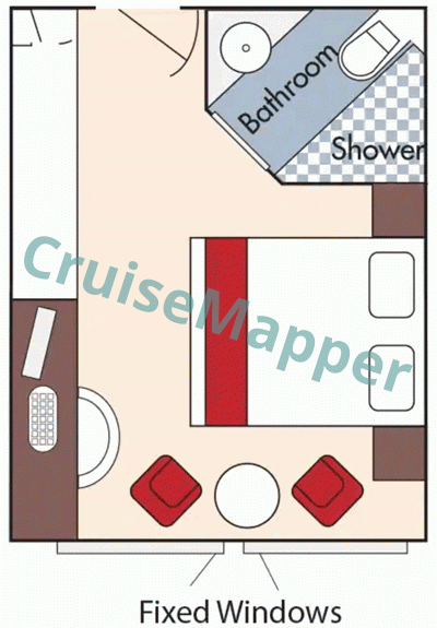 AmaBella Riverview Window Cabin floor plan AmaBella Riverview Window Cabin floor plan