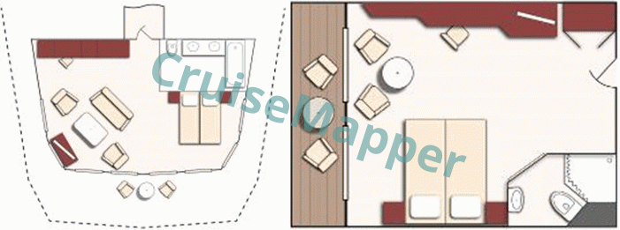 MS Mstislav Rostropovich Balcony Suite  floor plan