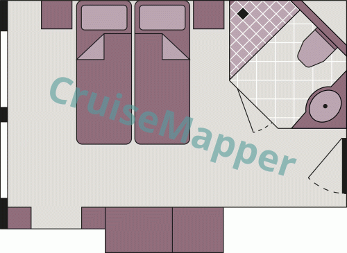 Excellence Baroness Riverview Window Cabin floor plan Excellence Baroness Riverview Window Cabin floor plan