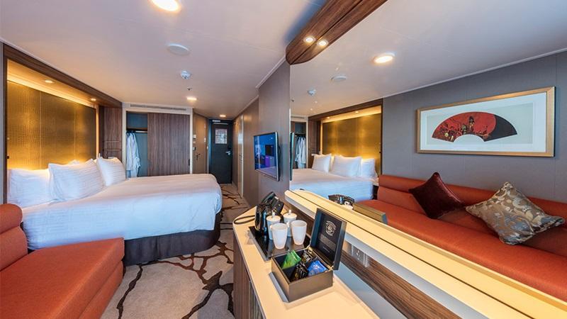 dream cruise balcony stateroom for 4 pax