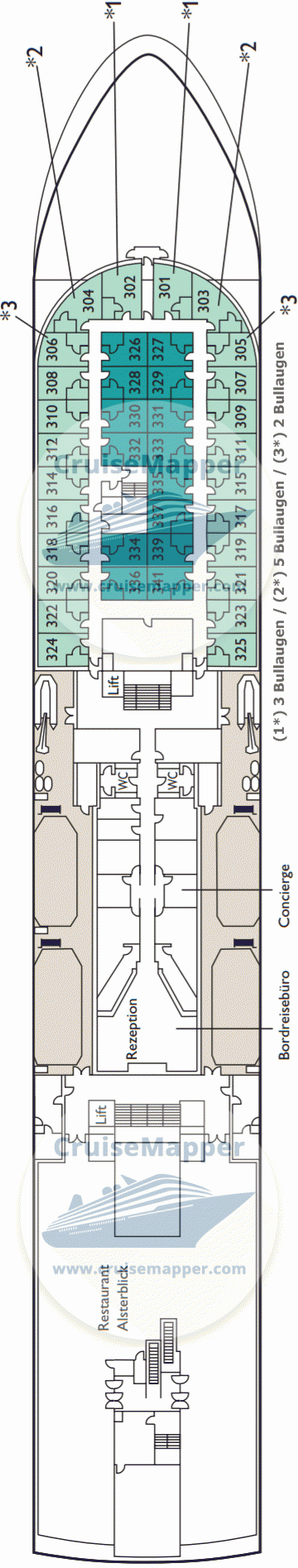 MS Hamburg Deck 03 - Lobby