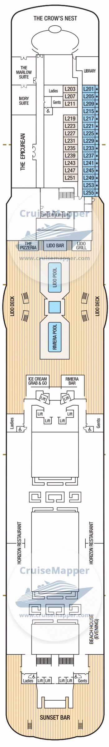 Britannia Deck 16 - Lido-Pool