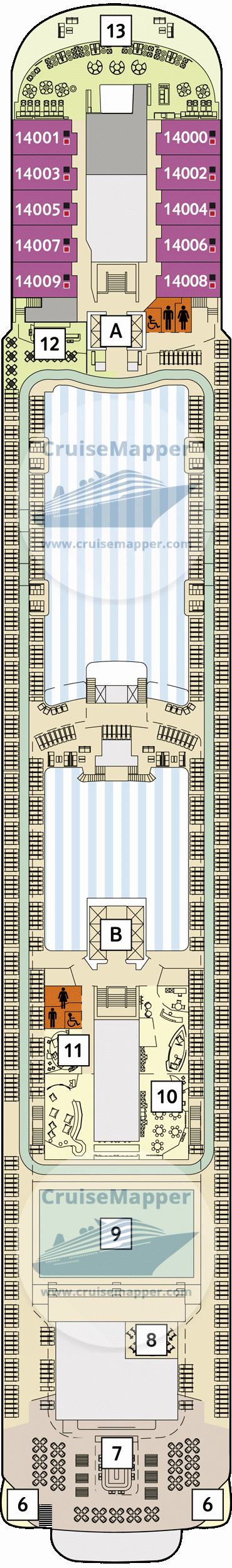 Mein Schiff 4 Deck 14 - Horizont-Suites-Kids-Sports-Sundeck