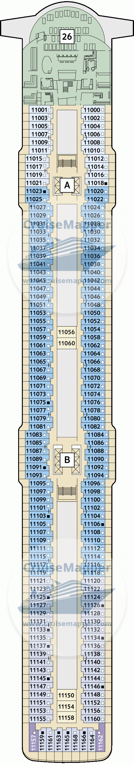 Mein Schiff 4 Deck 11 - Krabbe-Cabins