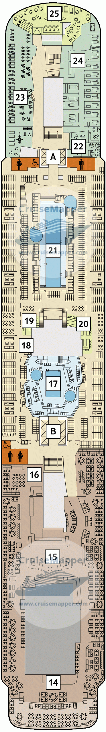 Mein Schiff 4 Deck 12 - Aqua-Lido-Pools-Spa