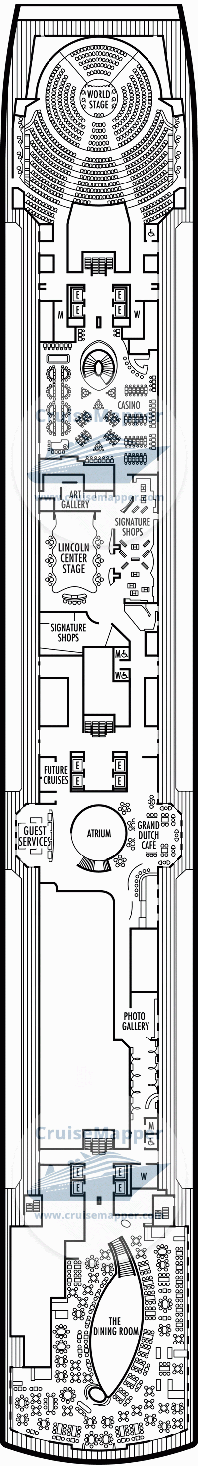 ms Koningsdam Deck 03 - Promenade-Casino-Shops2-Dining2