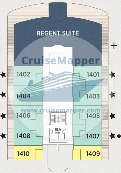 Seven Seas Explorer Deck 14 - Regent Suite