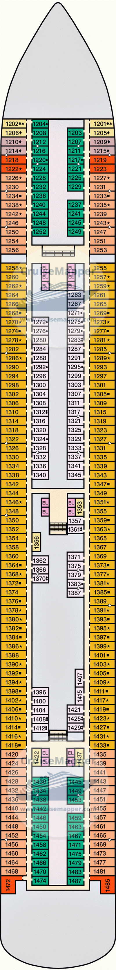 vista cruise ship deck plans