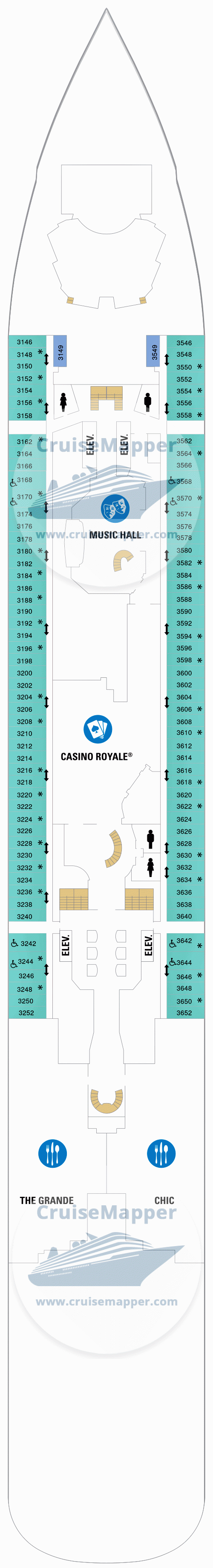 Ovation Of The Seas deck 3 plan CruiseMapper