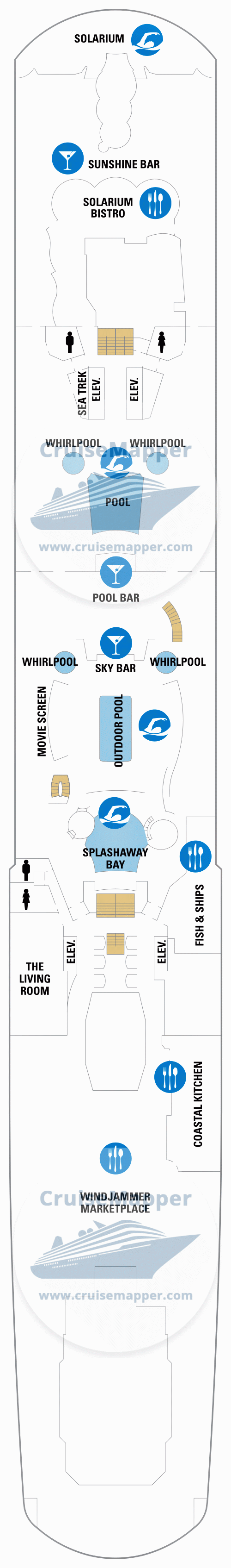 Ovation Of The Seas deck 14 plan CruiseMapper