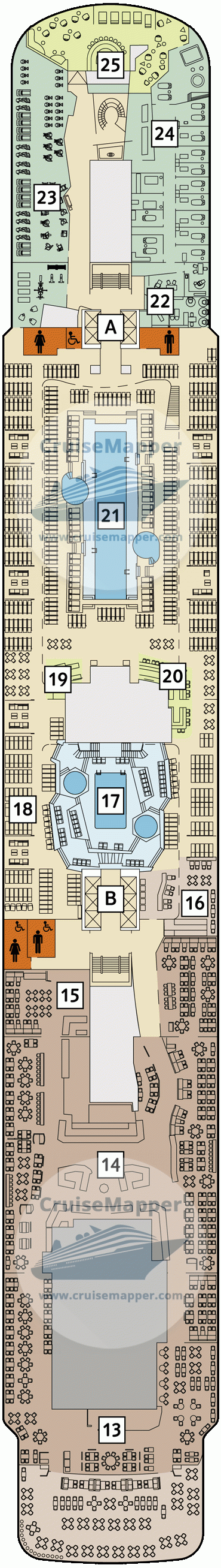 Mein Schiff 5 Deck 12 - Aqua-Lido-Pools-Spa