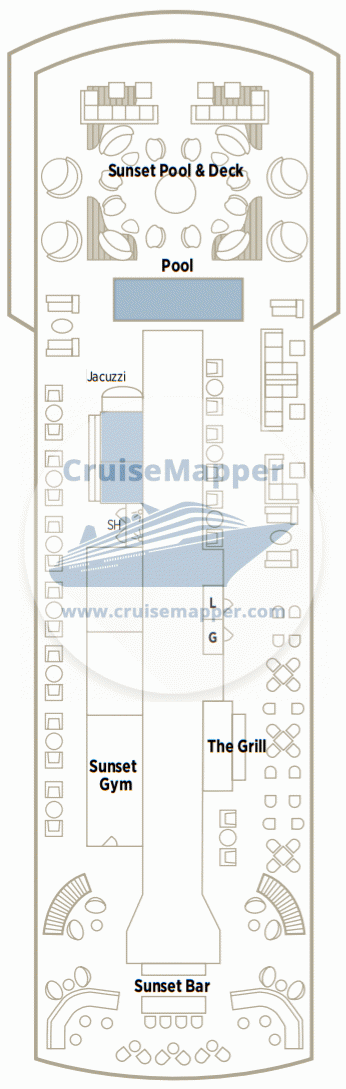 National Geographic Islander 2 Deck 05 - Sunset-Sundeck-Pool