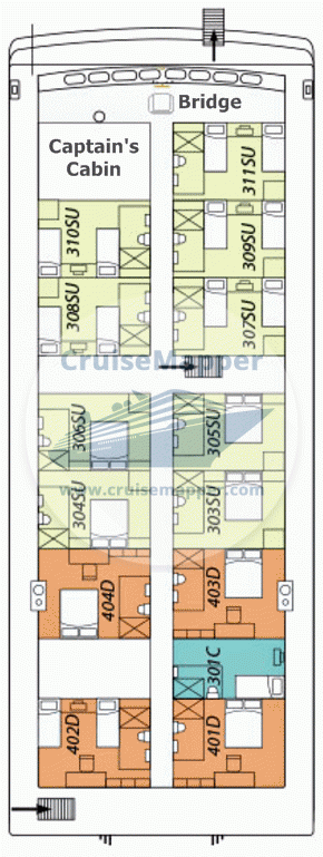 MV Coral Expeditions II Deck 03 - B