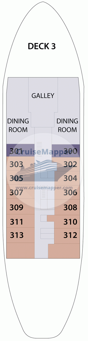 MV Polar Pioneer Deck 03 - Main-Dining-Cabins