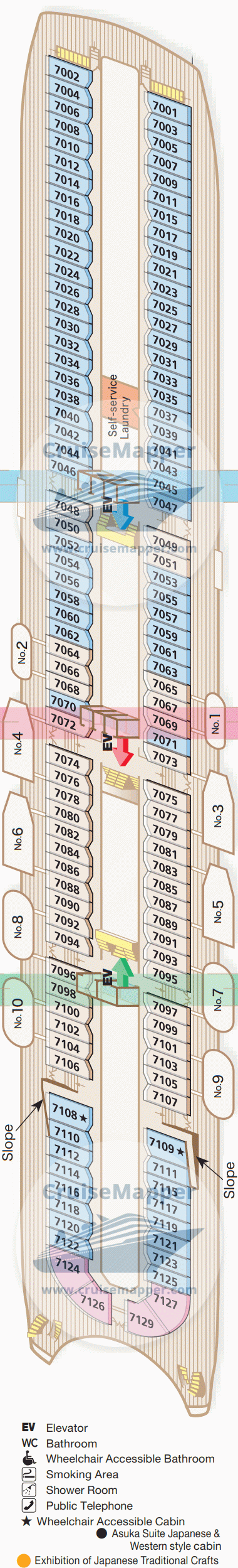 Asuka 2 Deck 07 - Promenade-Cabins