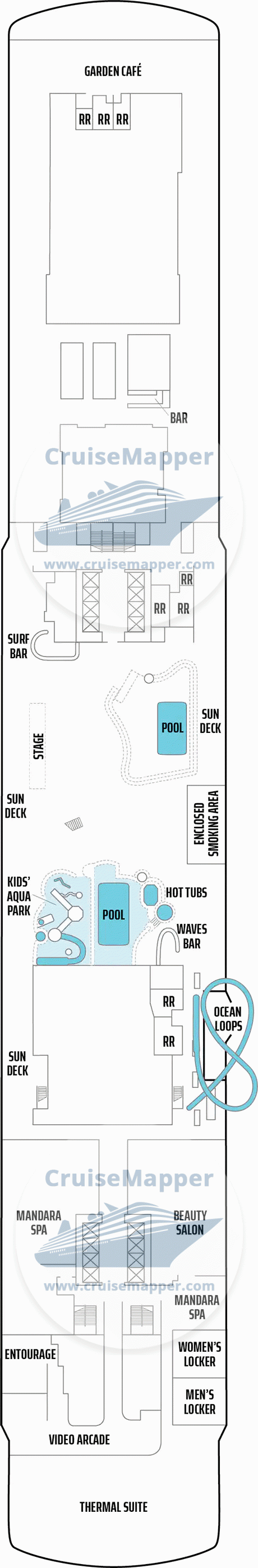 Norwegian Joy Deck 16 - Spa-Lido-Pool