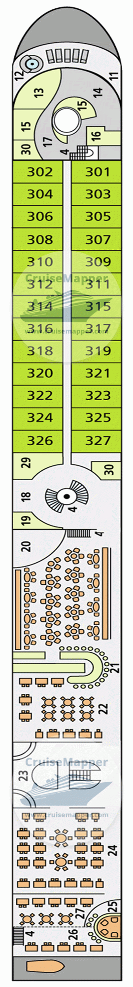 Arosa Brava Deck 03 - Upper-Dining-Lounge