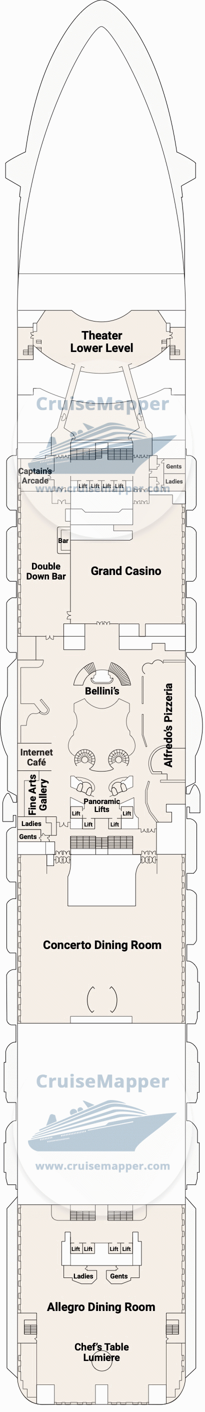 Majestic Princess Deck 06 - Fiesta-Dining-Casino