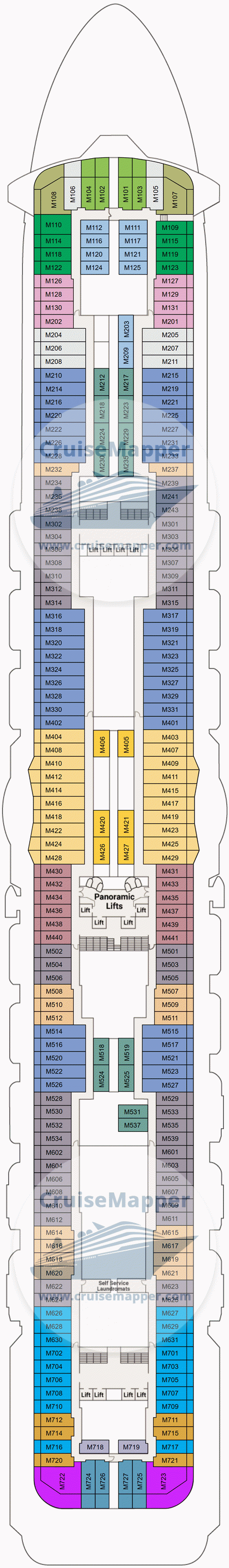 Majestic Princess Deck 15 - Marina-Cabins