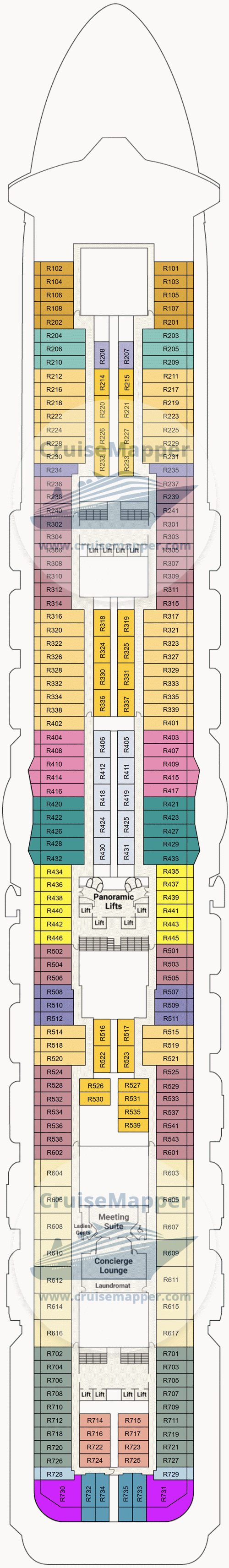 Majestic Princess Deck 14 - Riviera-Cabins-Bridge