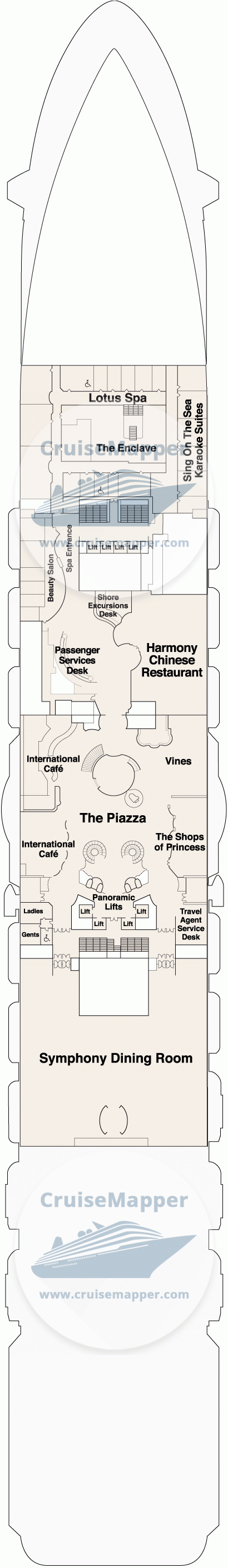 Majestic Princess Deck 05 - Plaza-Lobby-Spa