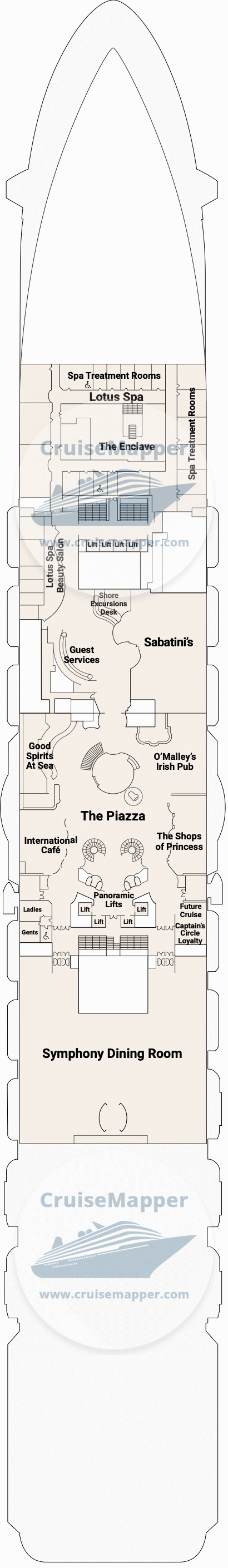 Majestic Princess Deck 05 - Plaza-Lobby-Spa