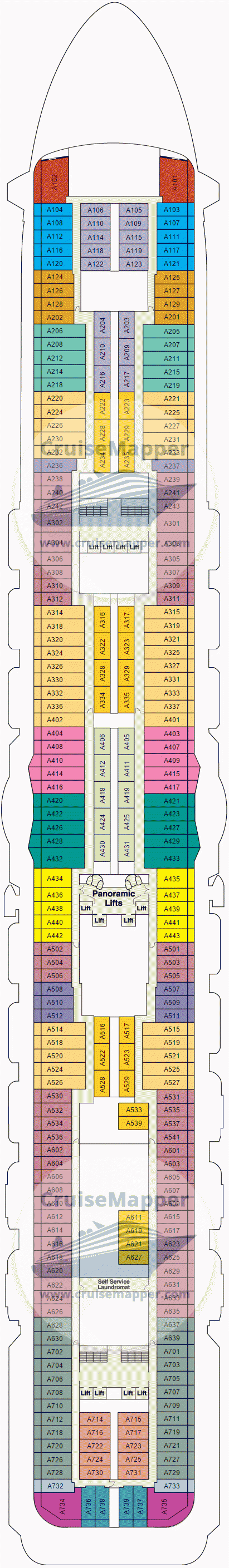 Majestic Princess Deck 12 - Aloha-Cabins