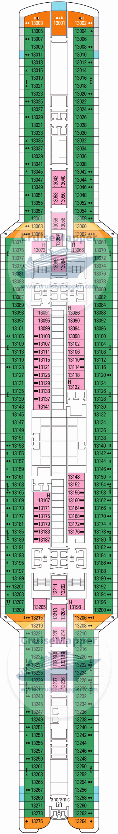 msc cruises seaside deck plan