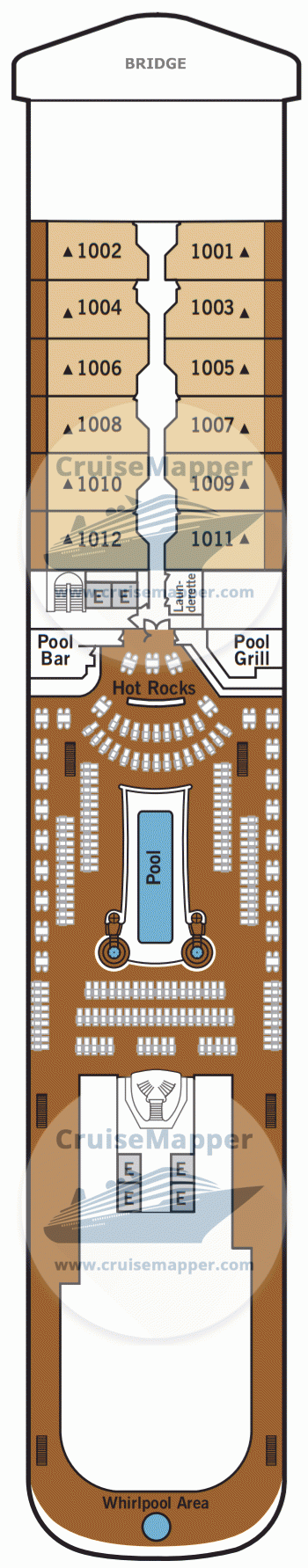 Silver Muse Deck 10 - Bridge-Cabins-Pools