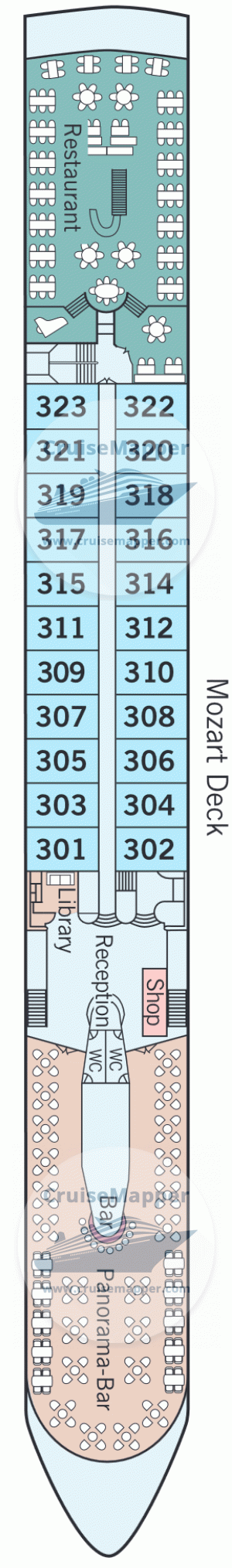 MS Dutch Largo Deck 03 - Mozart-Lounge-Restaurant-Lobby