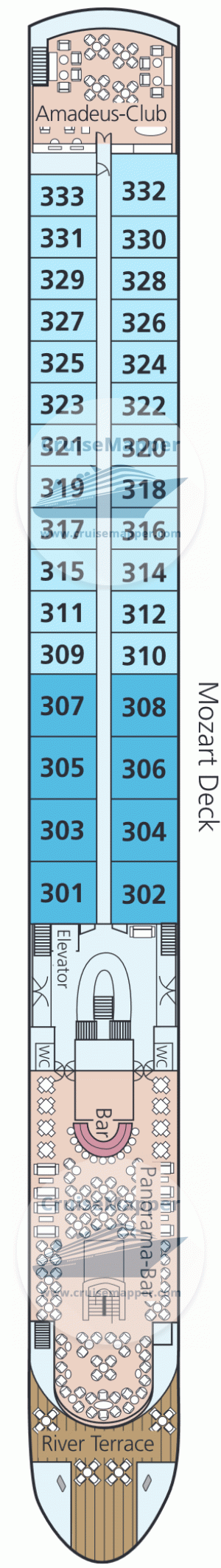 MS Amadeus Elegant Deck 03 - Mozart-Lounge