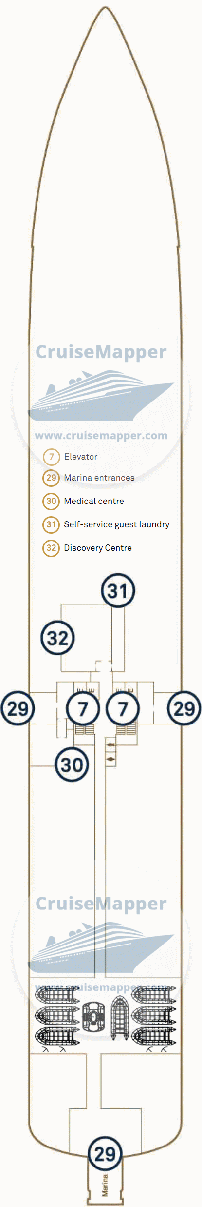 Scenic Eclipse Deck 03 - Marina-Hospital